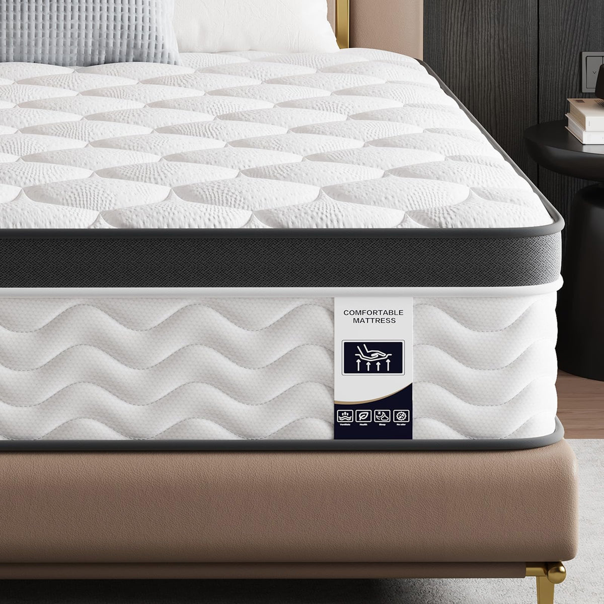 12 Inch Full Size Mattress, Hybrid Bed Mattress in a Box, 75" x 54"