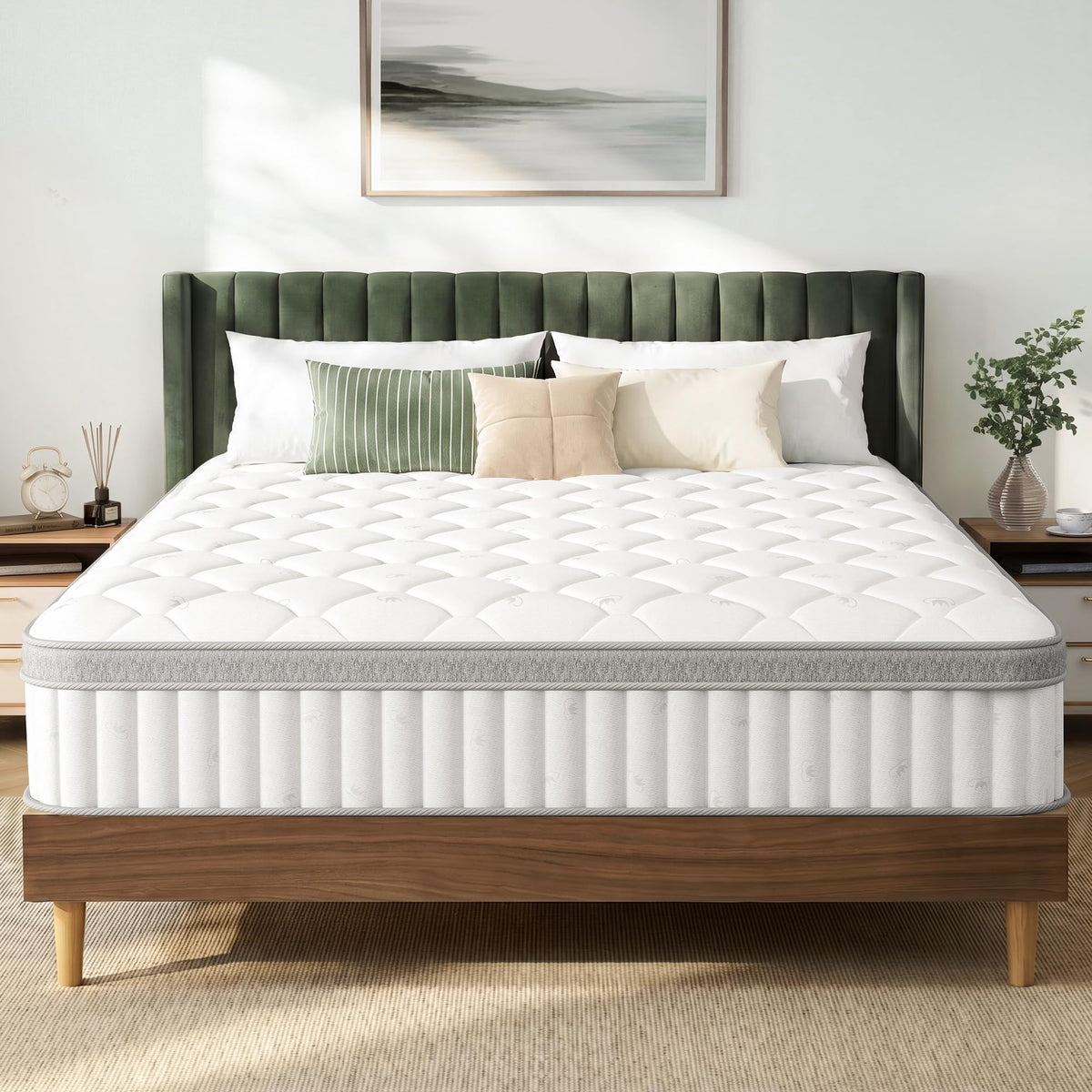 GAESTE Queen 10 Inch Cooling Gel Memory Foam Mattress, Medium Feel