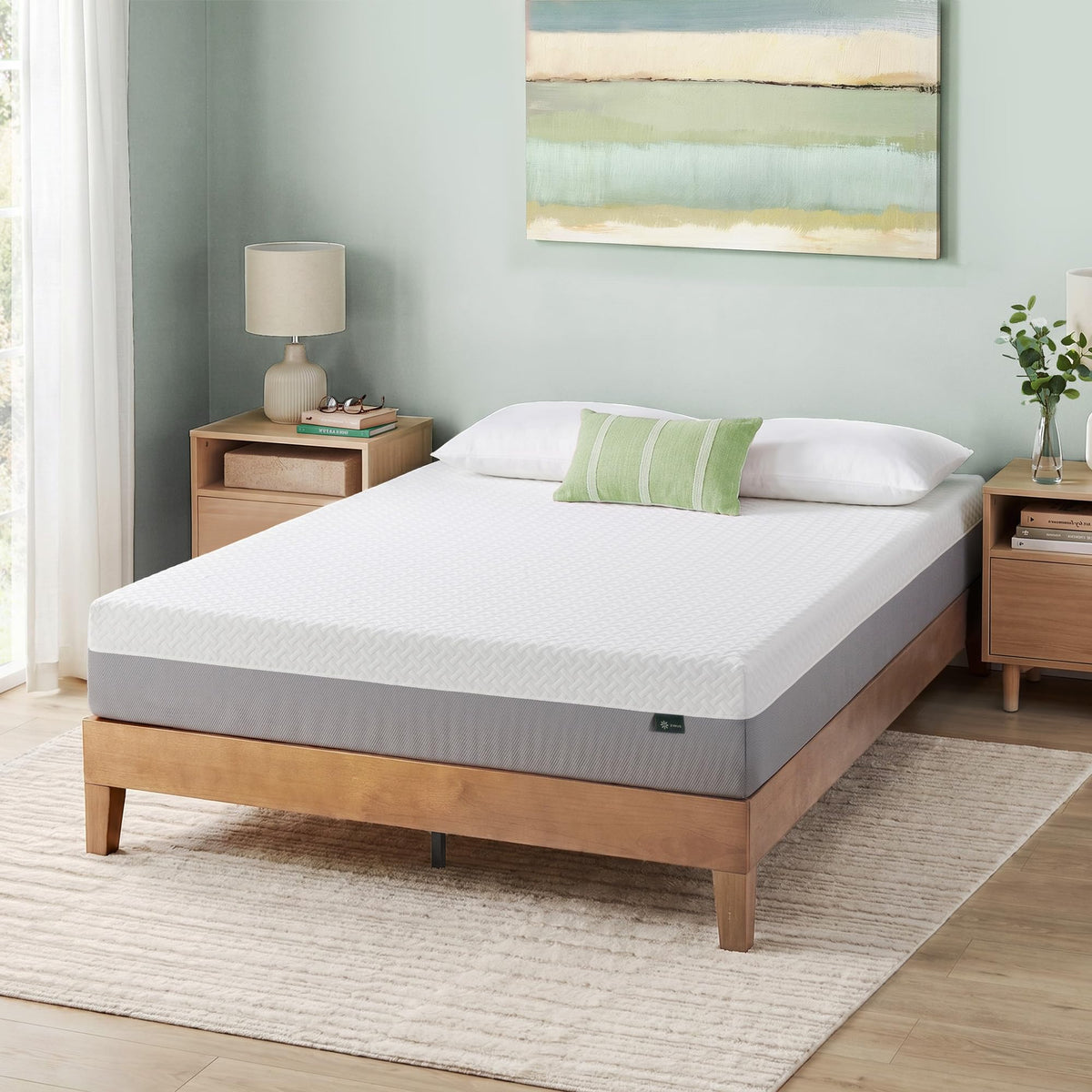 Zinus 10 Inch Queen Green Tea Essential Memory Foam Mattress, Medium Feel