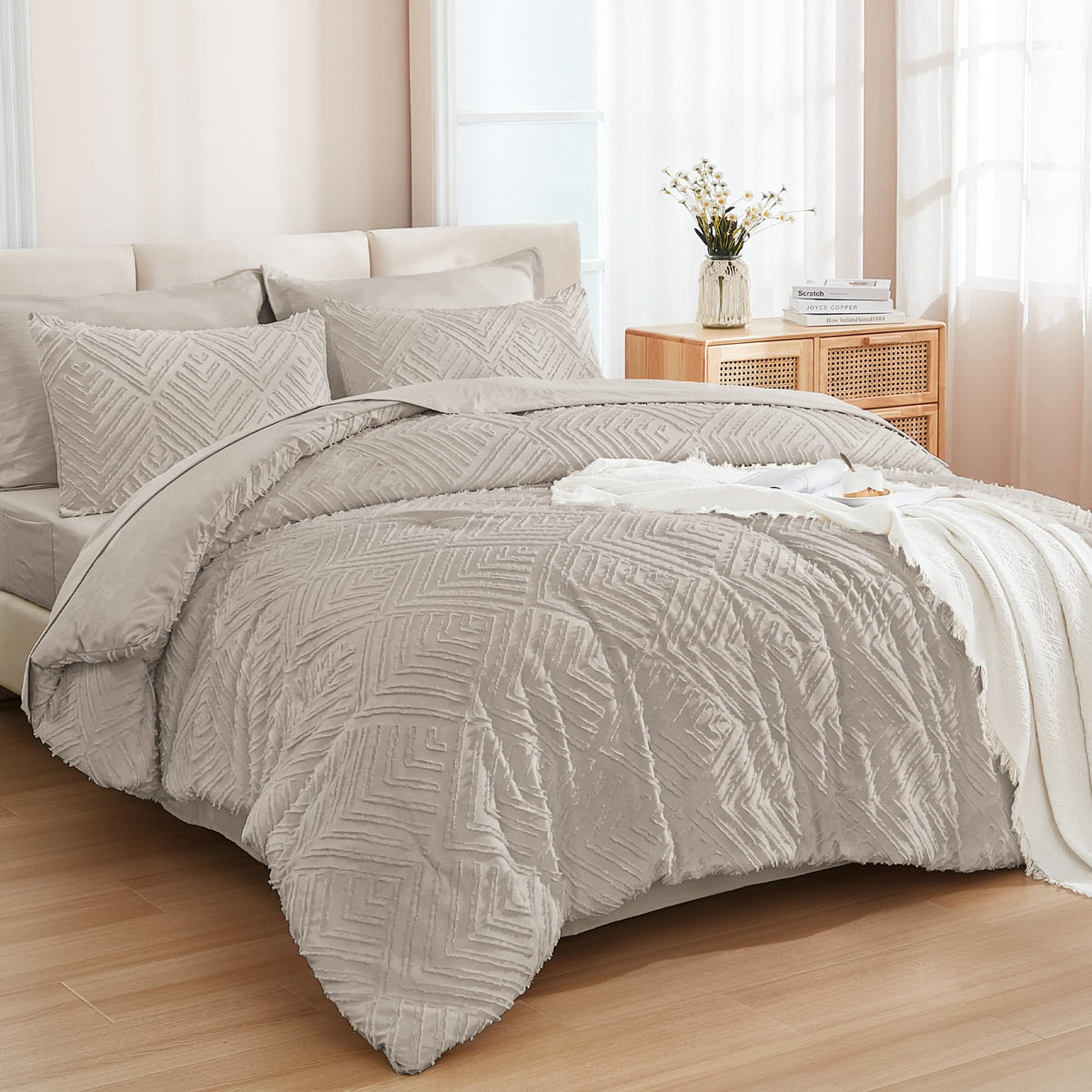 Andency King Size Comforter Set, Dark Emerald Green, 7 Pieces