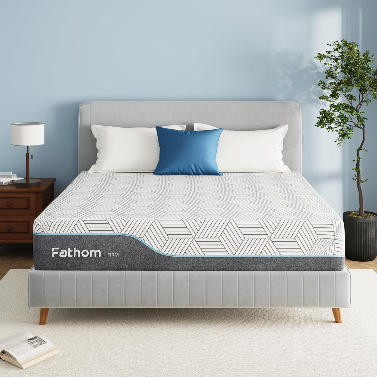 FATHOM Medium Twin XL Mattress 14 Inch Memory Foam Mattress Bed in a Box for Back Pain Relief and Cool Sleep with Gel Foam and Removeable Fiberglass Free Cover, CertiPUR-US Certified
