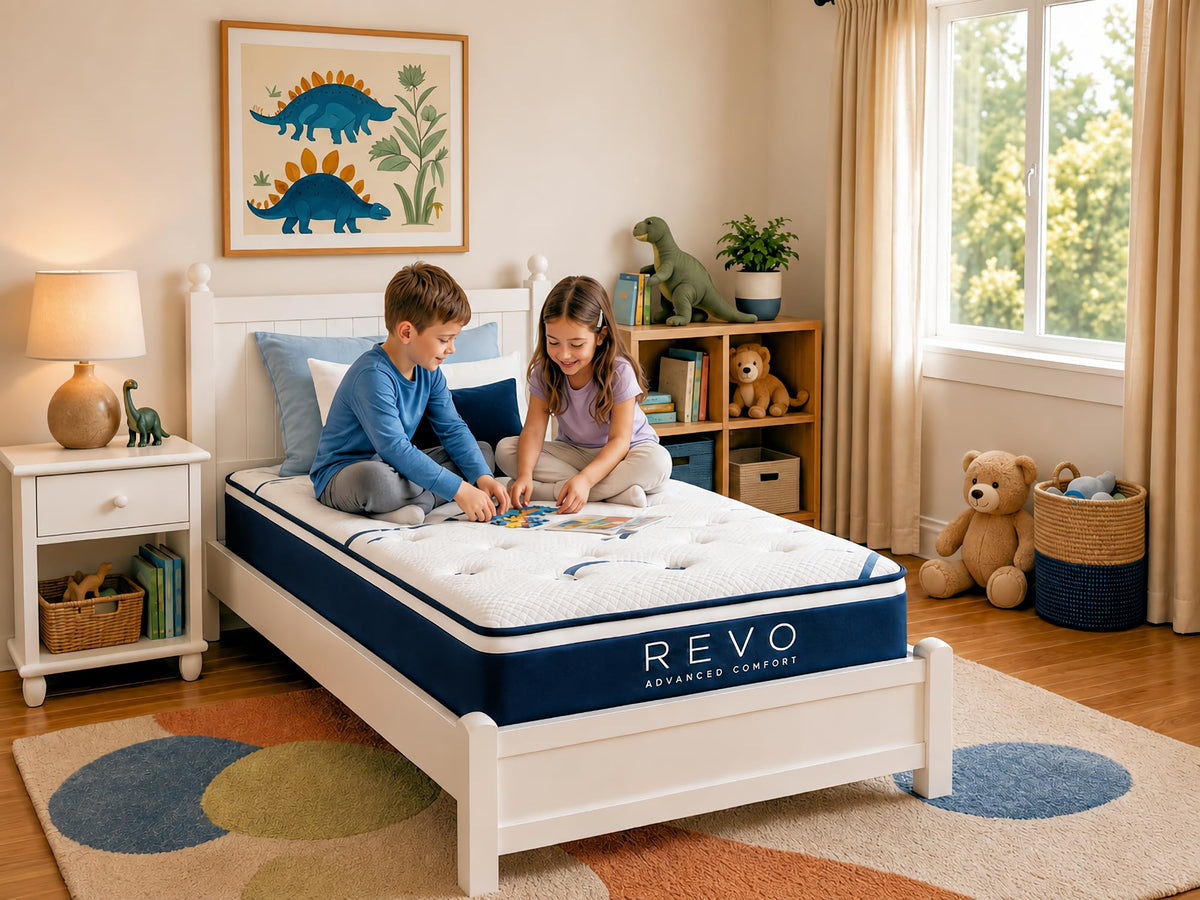 REVO Cooling Gel Memory Foam Hybrid Mattress, Cal King 12 Inch, Medium