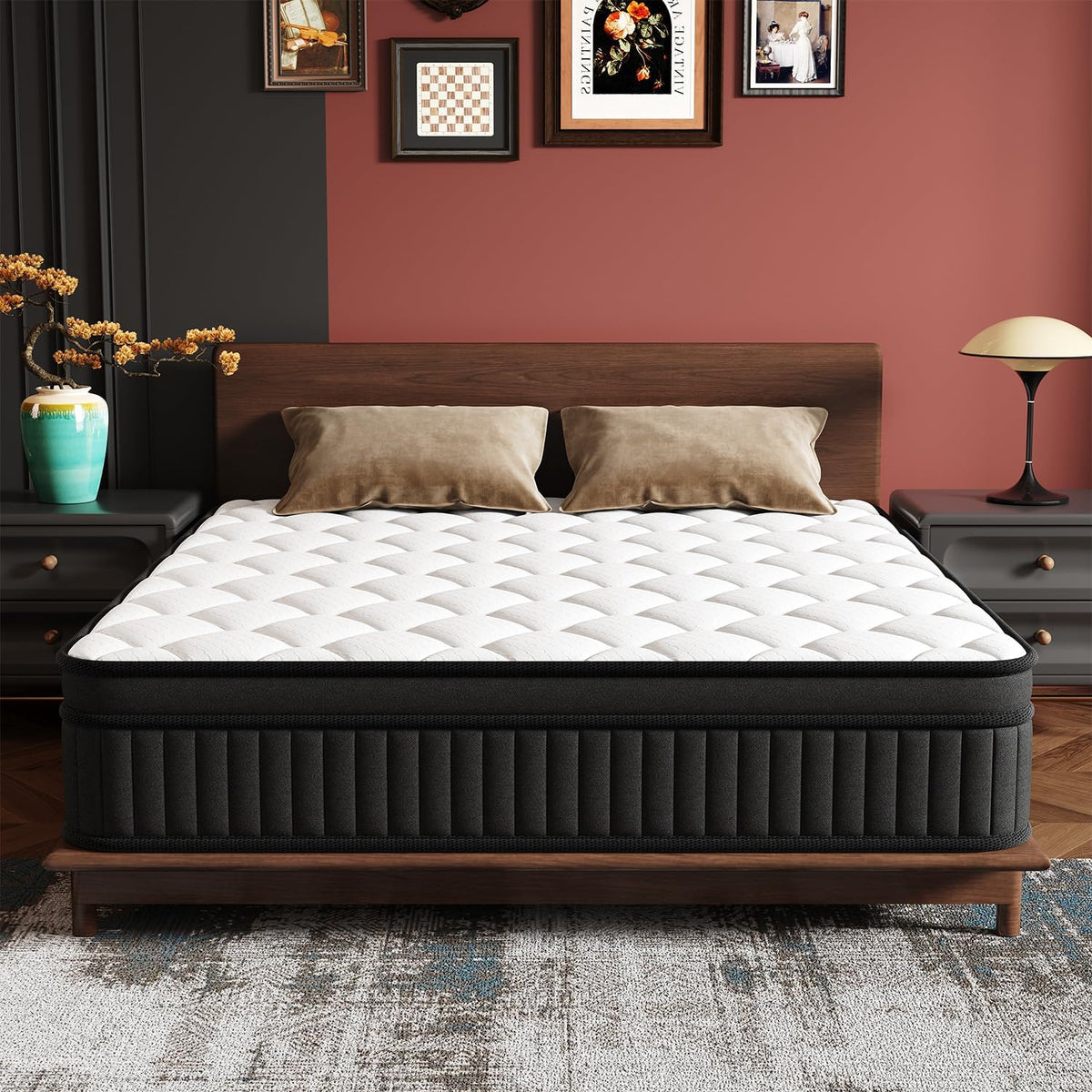 Full Size Mattress，12 Inch Hybrid Full Mattress in a Box
