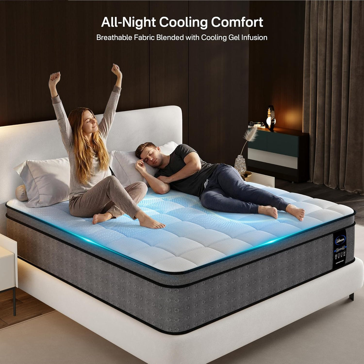 Twin XL Mattress, 12 inch XL Twin Hybrid Cooling Memory Foam Mattress in a Box, Luxury Bed Mattress XL Twin with Pocket Springs for Back Pain Relief, Edge Support, Motion Isolation, CertiPUR-US
