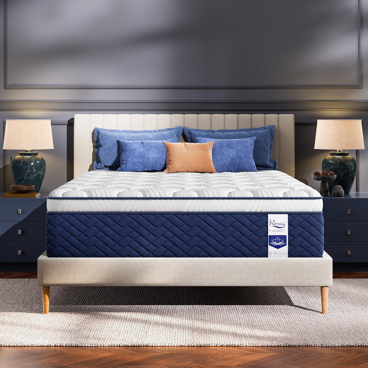 Firm Queen Mattress 14 Inch-Hotel Collection Cooling Hybrid Mattress in box