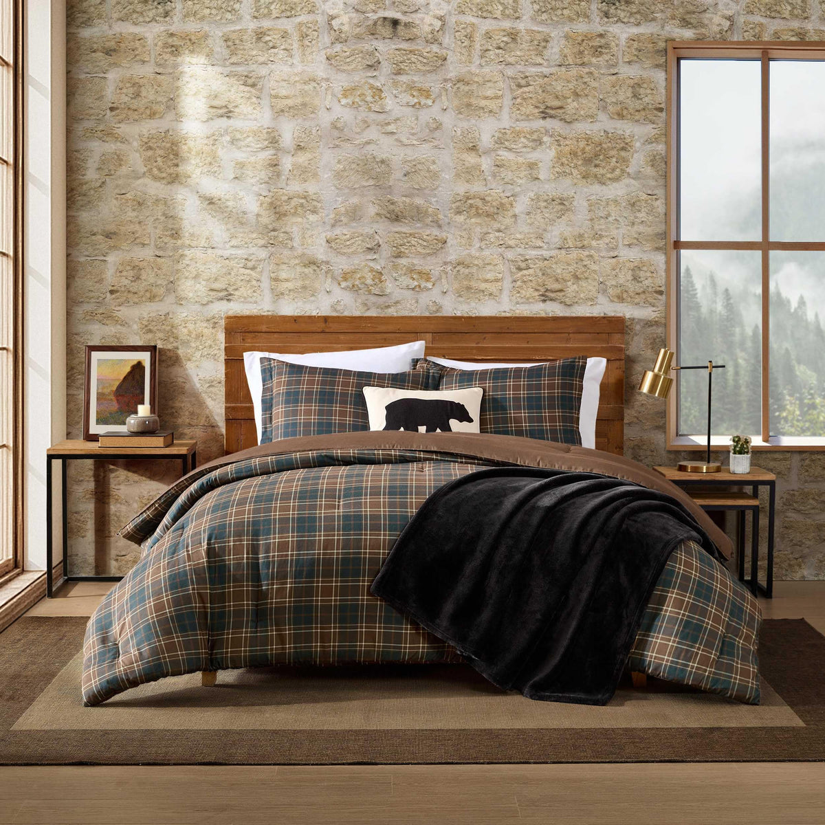 Eddie Bauer - King Size Comforter Set with Matching Shams