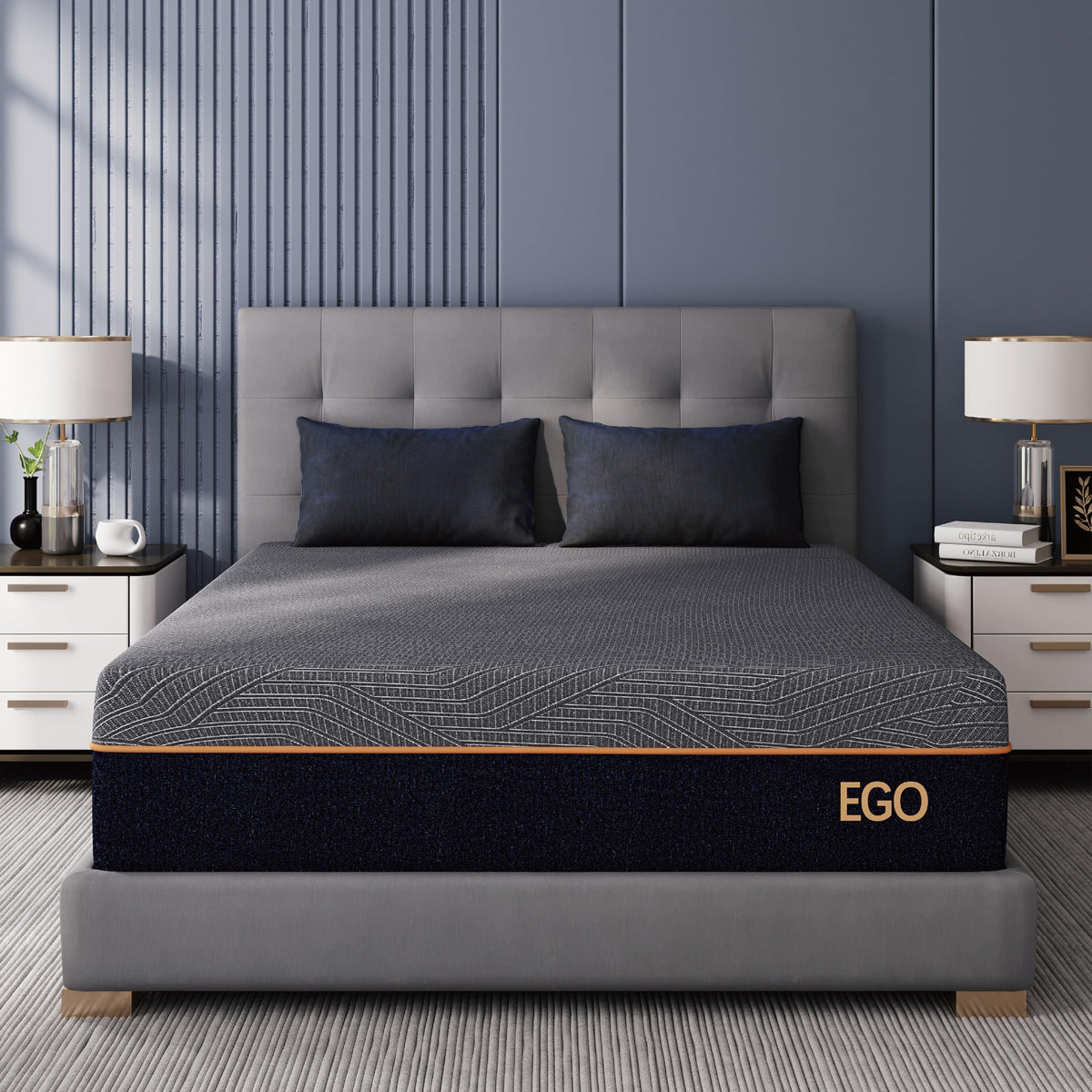 EGOHOME King 14 inch Memory Foam Mattress for Back Pain Relief Medium Firm