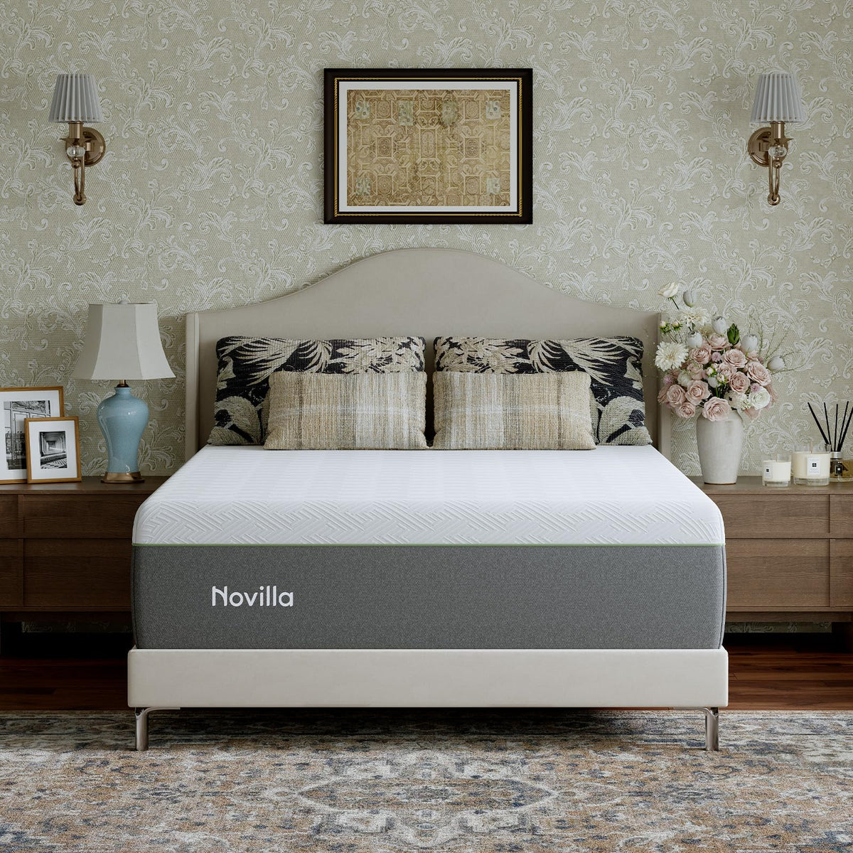 Novilla Bliss Mattress Queen Size, 14 Inch Gel Queen Memory Foam Mattress