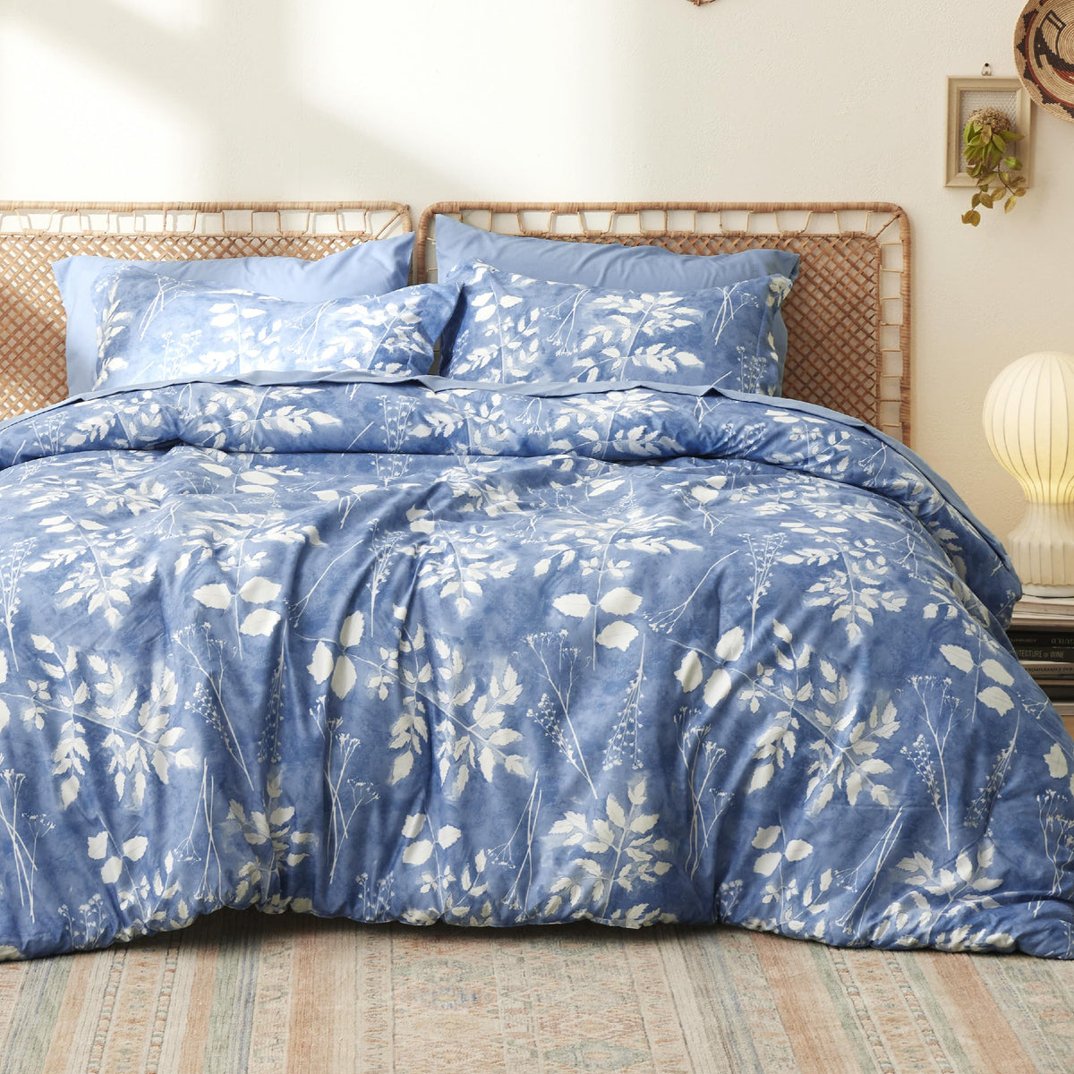Bedsure Floral Sage Green Comforter Set, Full Bedding Sets, 7 Piece