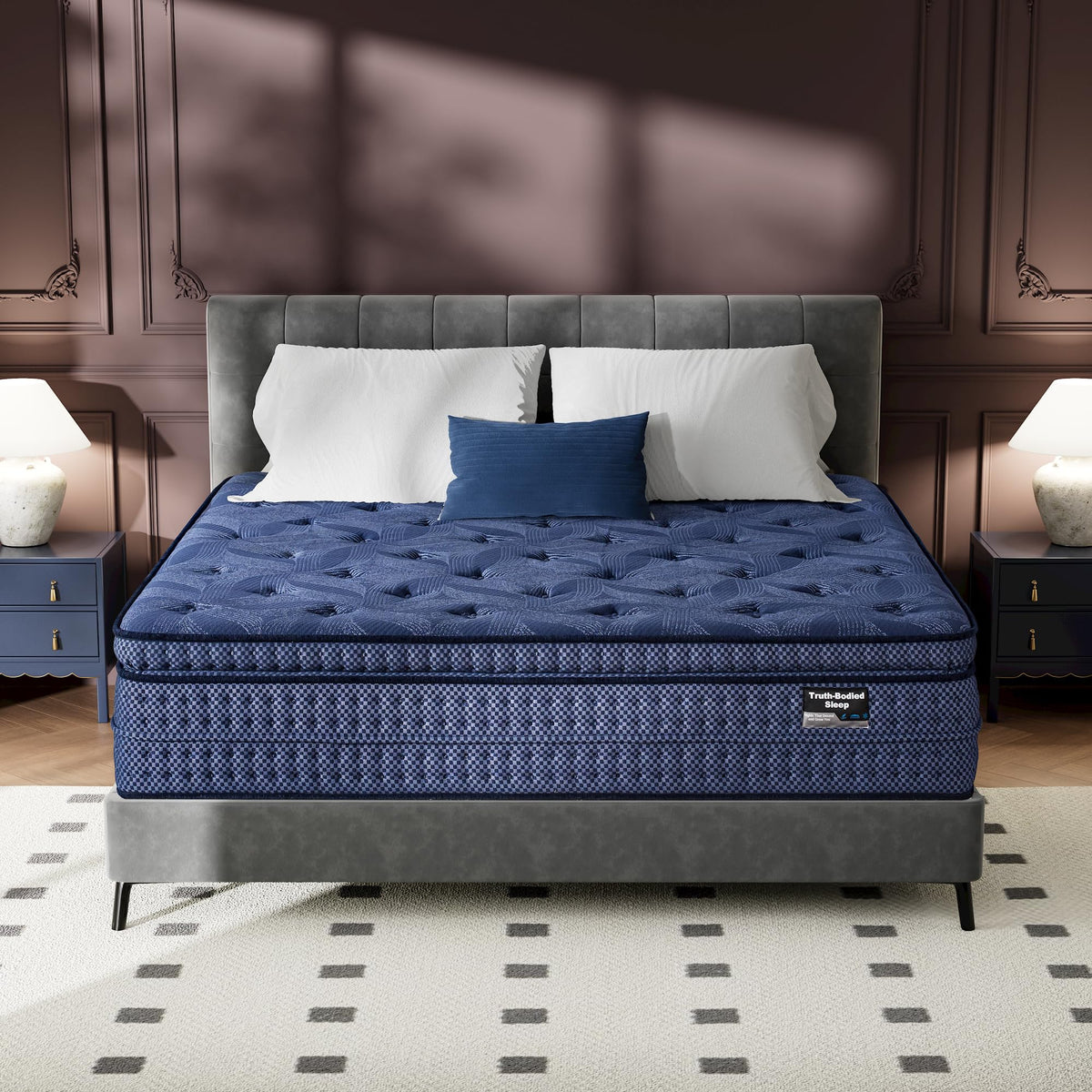 Cal King Mattress Medium Plush - 14 Inch Hybrid Mattress
