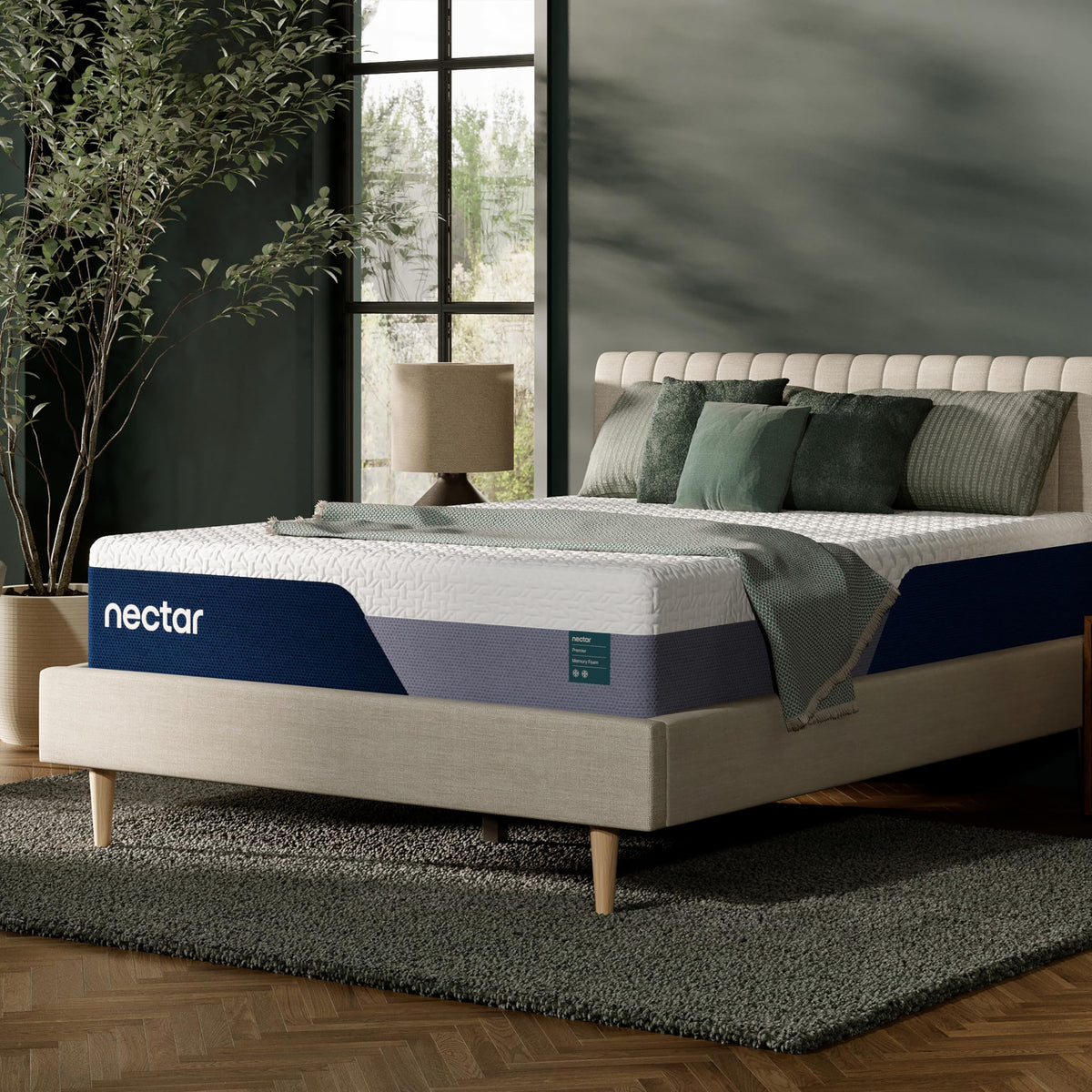 Nectar Luxe 14” Memory Foam Mattress, Queen, Medium Feel, 1-Year Trial