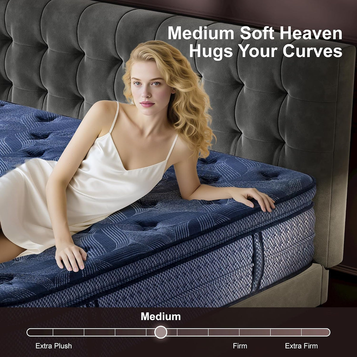Cal King Mattress Medium Plush - 14 Inch Hybrid Mattress