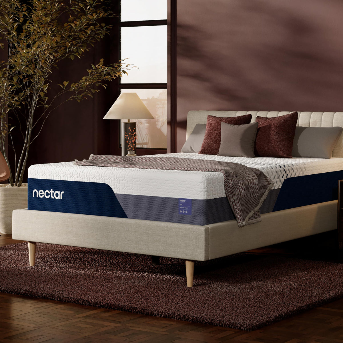 Nectar Premier 13” Memory Foam Mattress, Queen, Medium Firm, 1-Year Trial