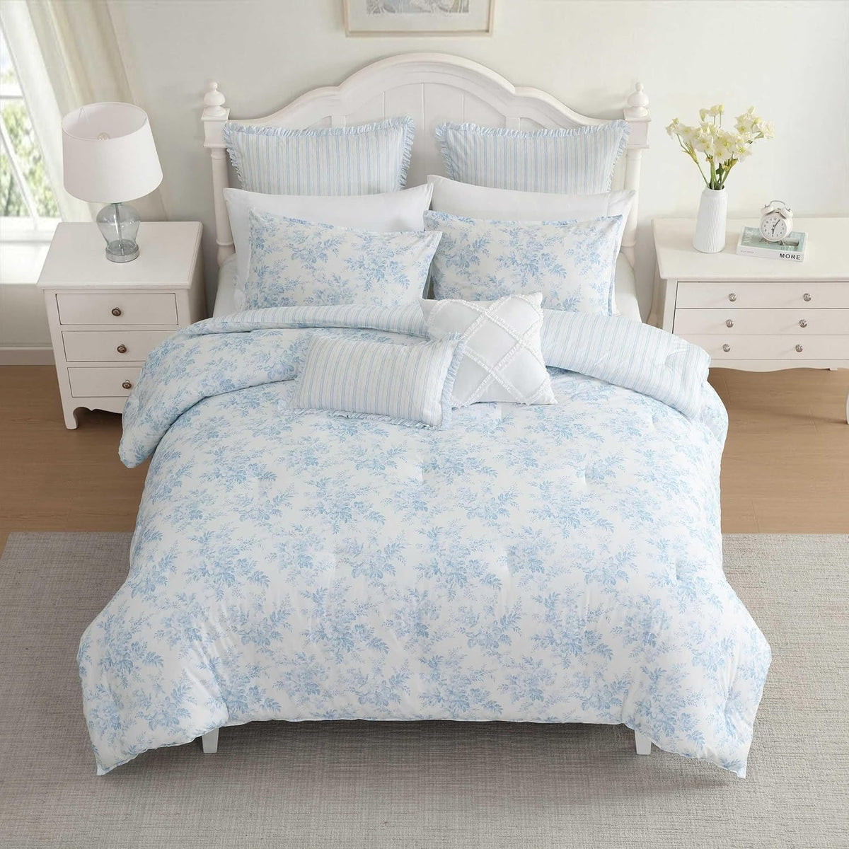 Laura Ashley - King Size Comforter Set with Matching Shams