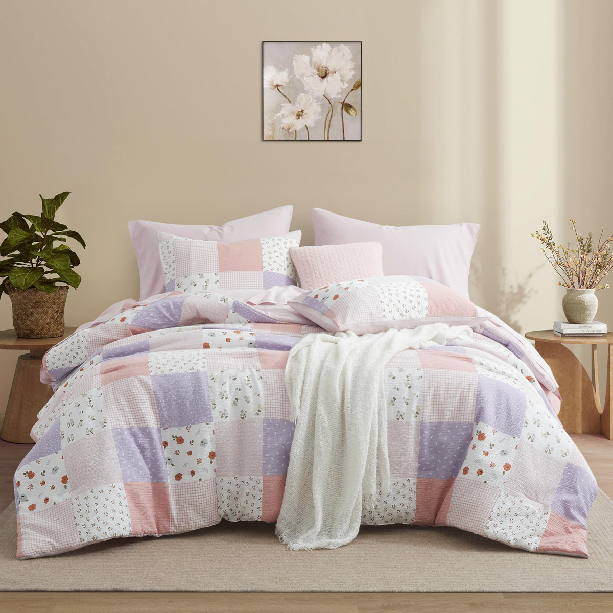 Oli Anderson King Comforter Set, 7 Pieces Bed in a Bag, Light Green