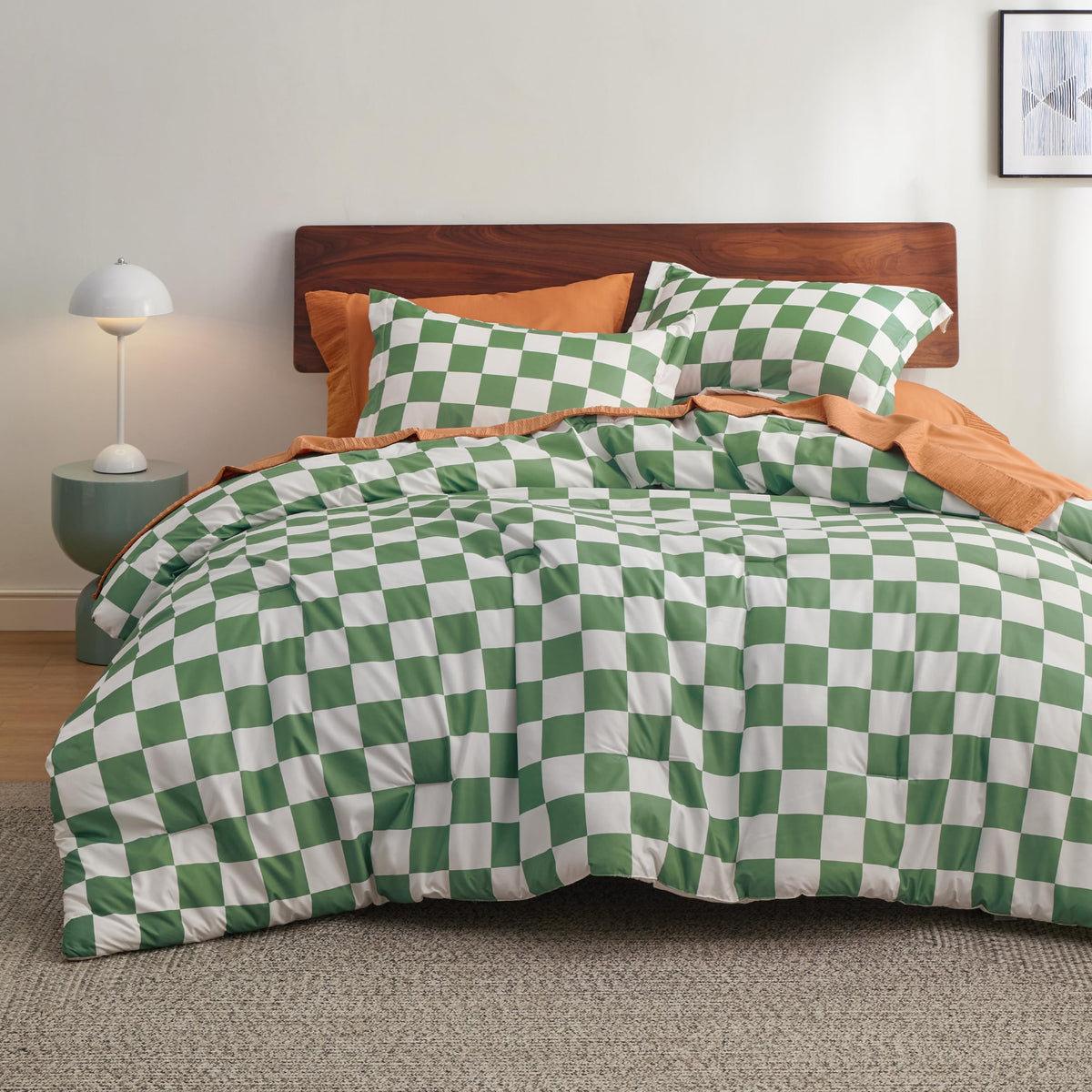 Bedsure Floral Queen Comforter Set, White Breathable Fall Bedding 3 Pcs
