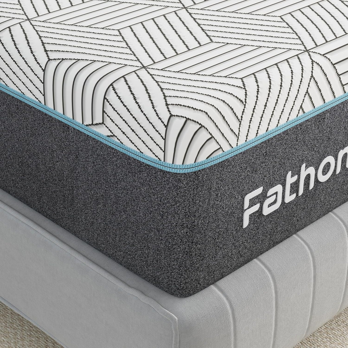 FATHOM Medium Twin XL Mattress 14 Inch Memory Foam Mattress Bed in a Box for Back Pain Relief and Cool Sleep with Gel Foam and Removeable Fiberglass Free Cover, CertiPUR-US Certified