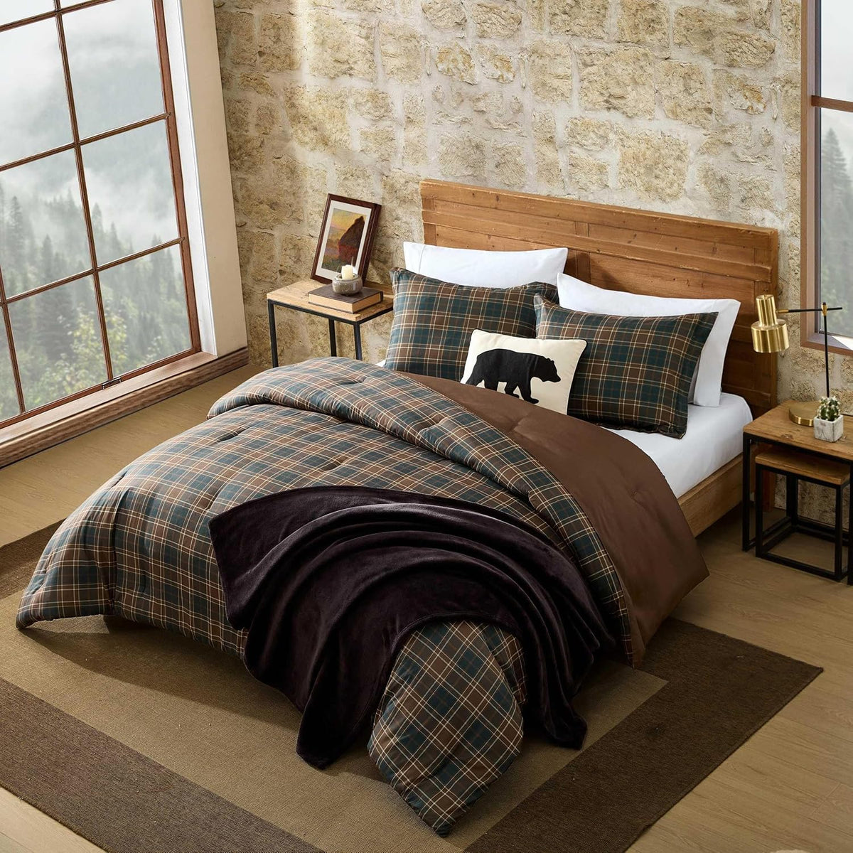 Eddie Bauer - King Size Comforter Set with Matching Shams