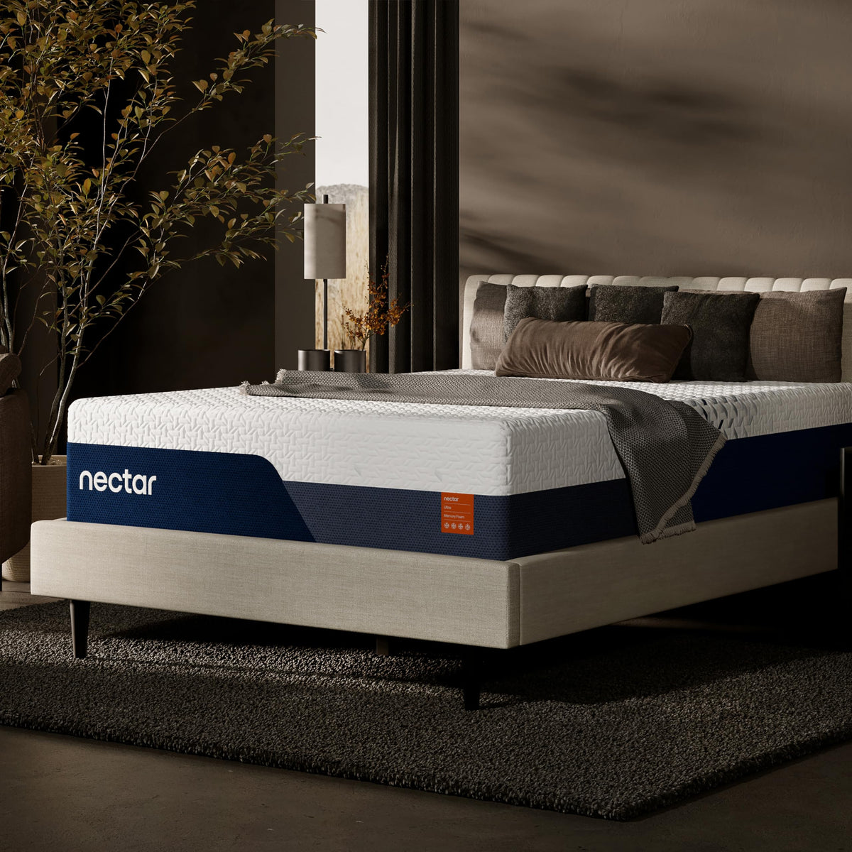 Nectar Premier 13” Memory Foam Mattress, Queen, Medium Firm, 1-Year Trial