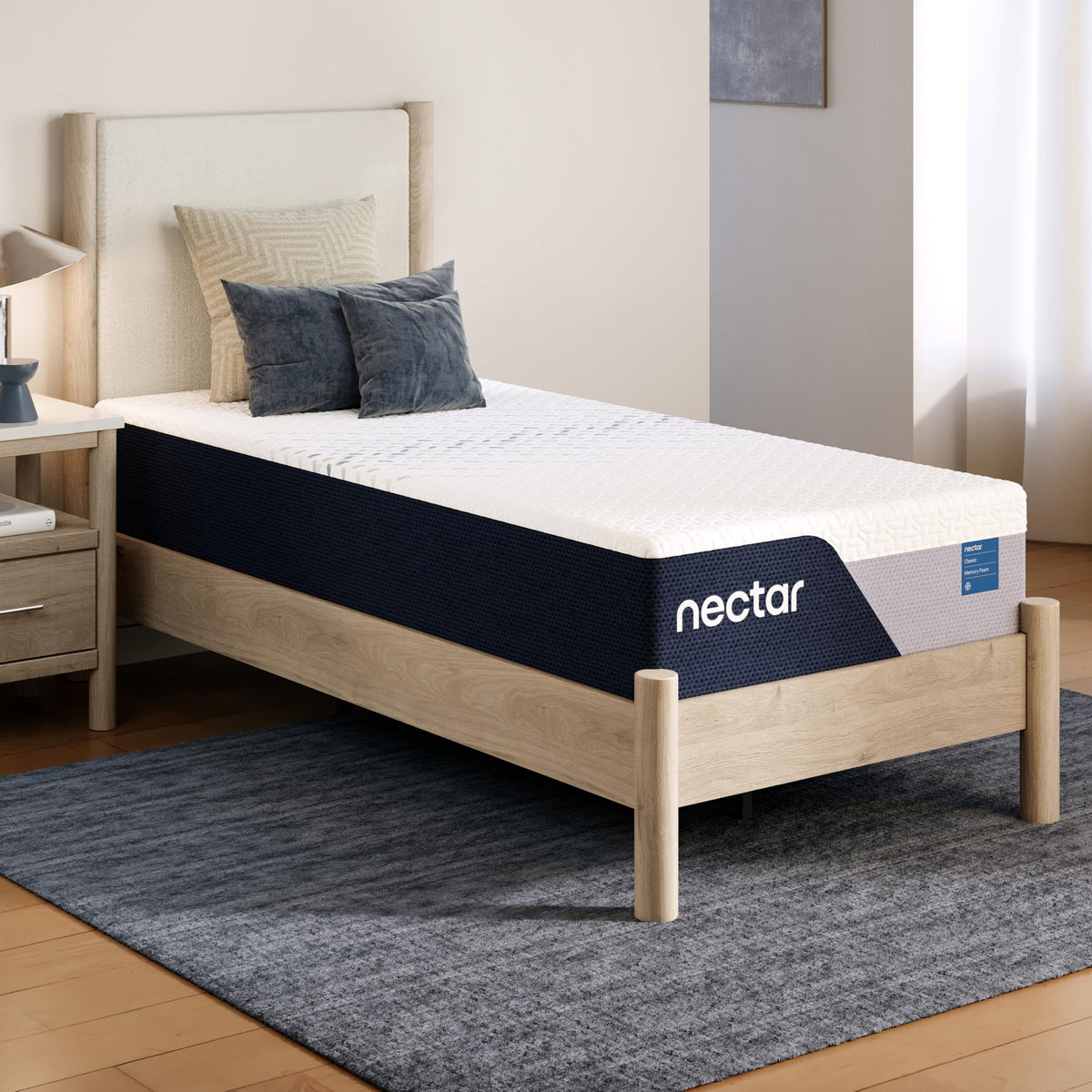 Nectar Premier 13” Memory Foam Mattress, Queen, Medium Firm, 1-Year Trial