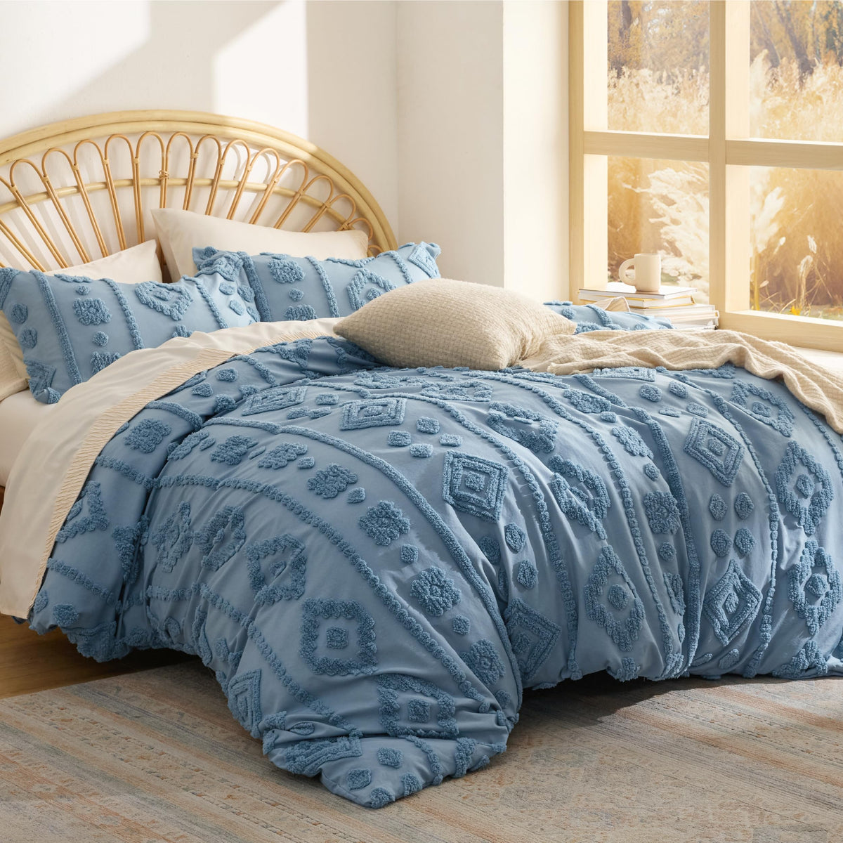 Bedsure Pink Comforter Set Cute Bow Bedding Set Queen GentleSoft™ 3 Pieces