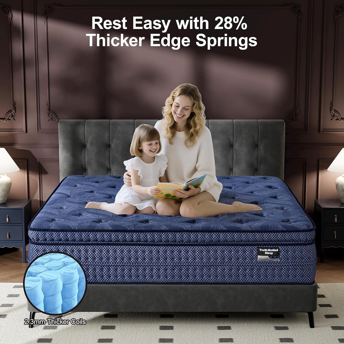 Cal King Mattress Medium Plush - 14 Inch Hybrid Mattress