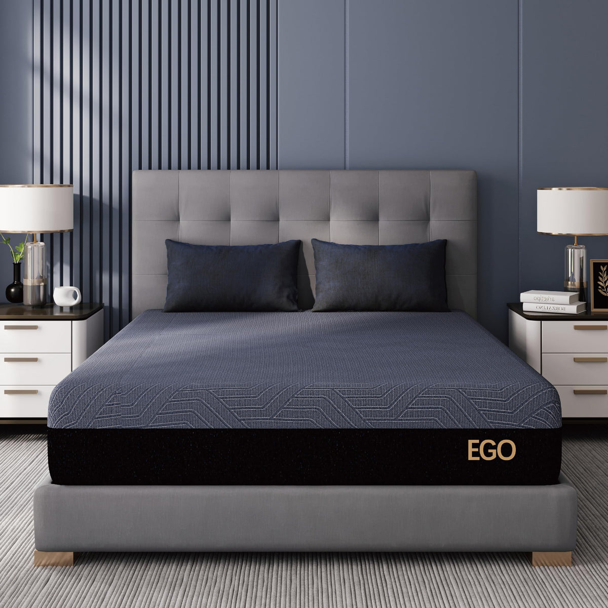 EGOHOME King 14 inch Memory Foam Mattress for Back Pain Relief Medium Firm