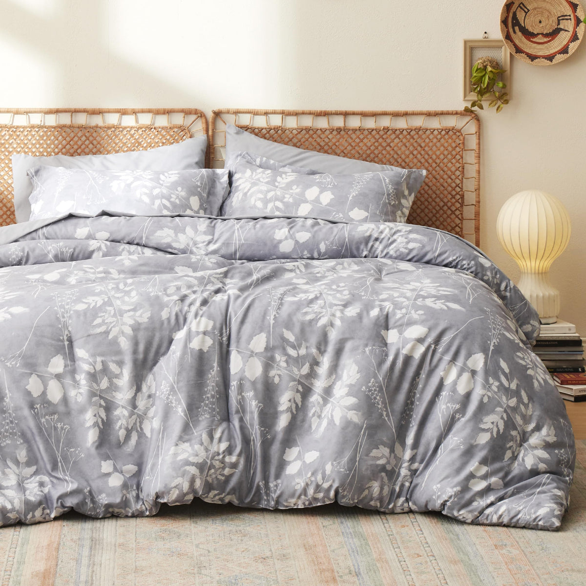 Bedsure Floral Sage Green Comforter Set, Full Bedding Sets, 7 Piece